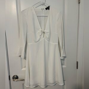 Aakaa Tie-Front V-Neck Dress